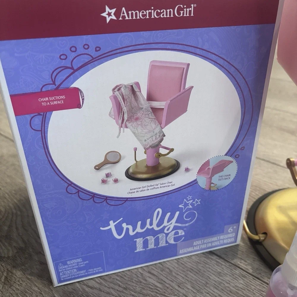 American Girl Truly Me Dolled Up Salon Chair Cape Accessories Dress Up 18